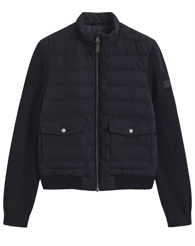 Gant - Insulated Hybrid Flannel Jakke - Evening Blue